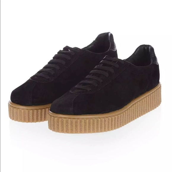 Topshop Shoes - Topshop Calypso Suede Platform Lace Up Creepers